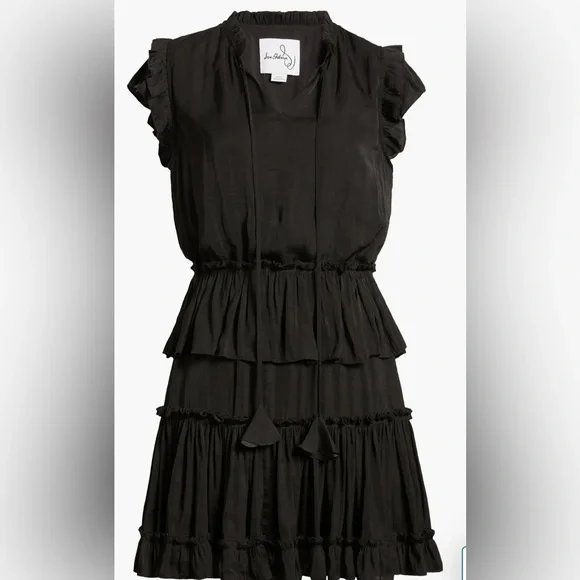 Sam Edelman Black Tiered Ruffle Minidress, size Medium. NWT. - Picture 4 of 6